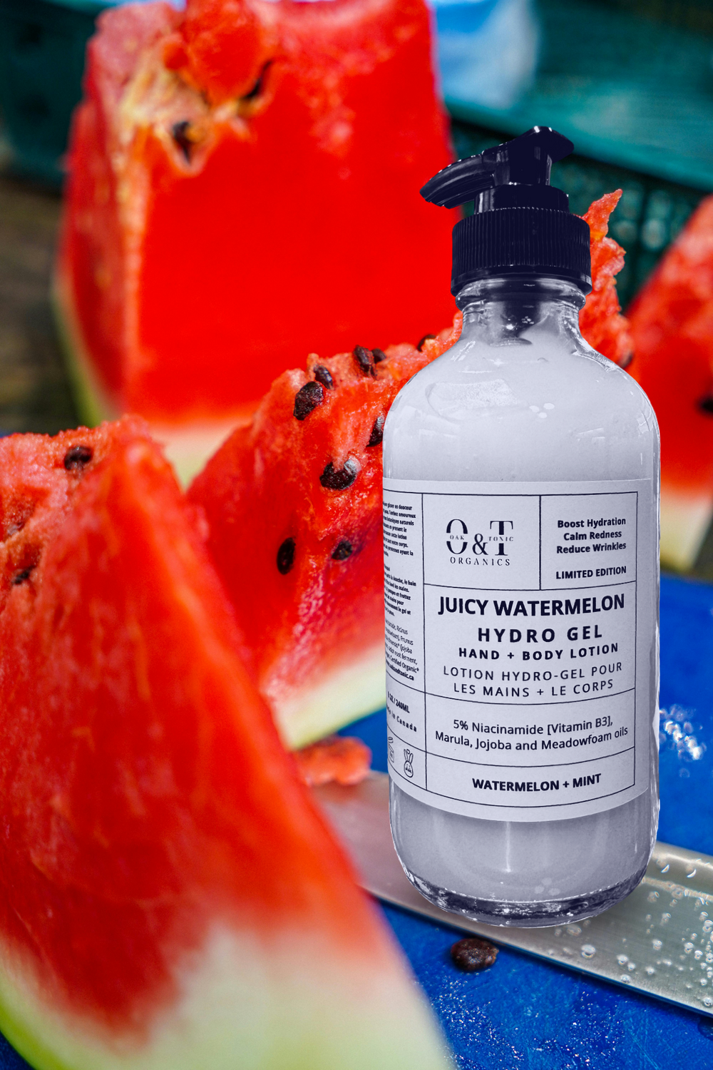 Oak & Tonic Organics | Juicy Watermelon Hydro-Gel Hand & Body Lotion - Oak + Tonic