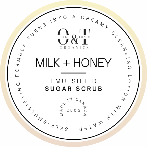 Oak & Tonic Organics | Milk + Honey Emulsified Sugar Scrub - Oak + Tonic