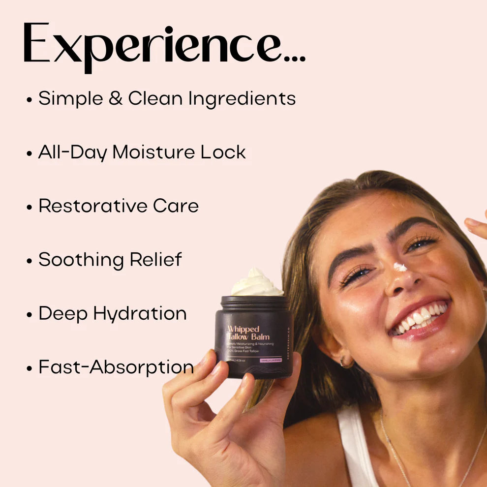 Softer Skin Co. | Whipped Tallow Vanilla Lavender (2 oz) - Oak + Tonic