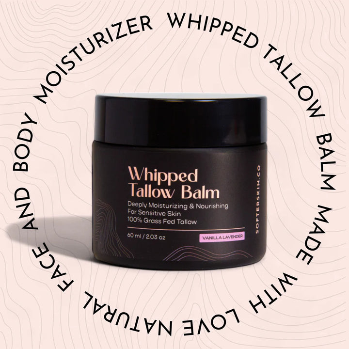 Softer Skin Co. | Whipped Tallow Vanilla Lavender (2 oz) - Oak + Tonic