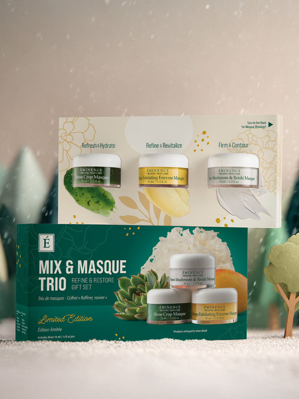 Eminence | Mix and Masque Trio: Refine & Restore Gift Set - Oak + Tonic