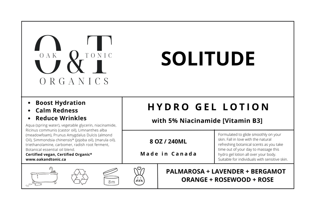 Oak & Tonic Organics | Solitude Hydro-Gel Hand & Body Lotion - Oak + Tonic