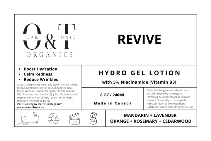 Oak & Tonic Organics | Revive Hydro-Gel Hand & Body Lotion - Oak + Tonic