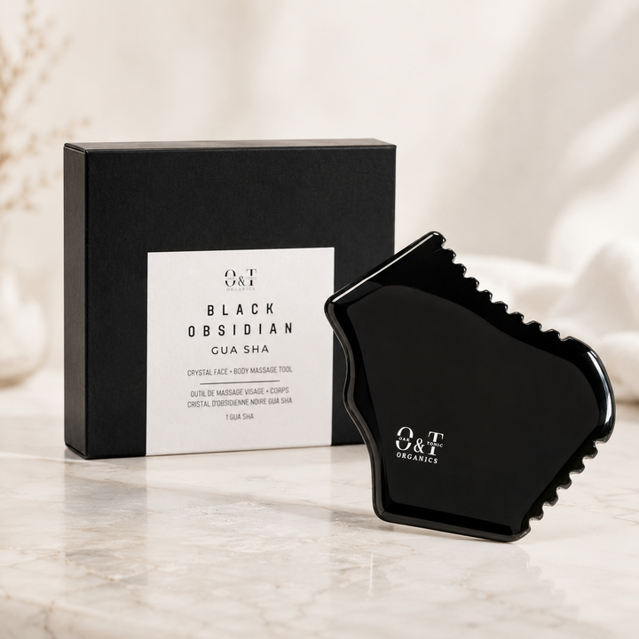 Oak & Tonic Organics | Black Obsidian Crystal Gua Sha