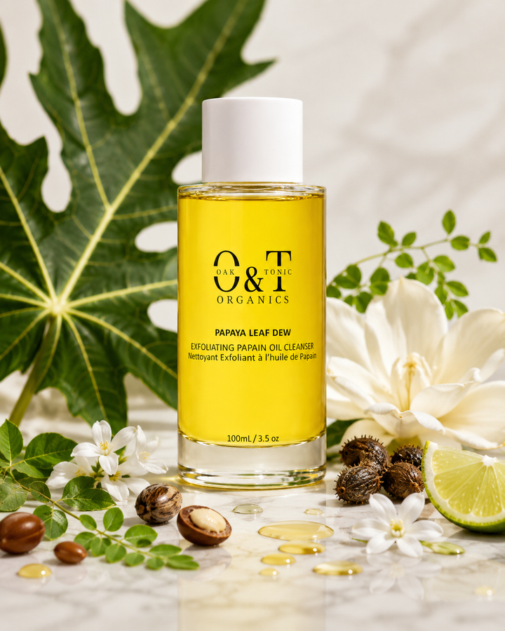 Oak & Tonic Organics | Papaya Leaf Dew Exfoliating Papain Oil Cleanser
