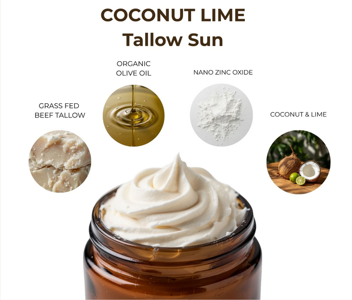 Gemstone Sun Tallow | Coconut Lime Whipped Balm
