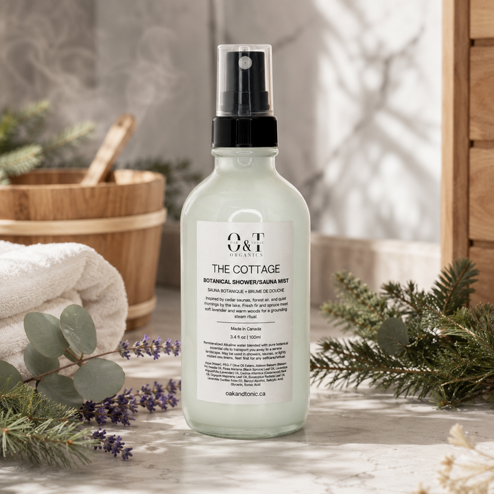 Oak & Tonic Organics | The Cottage Botanical Shower + Sauna Mist