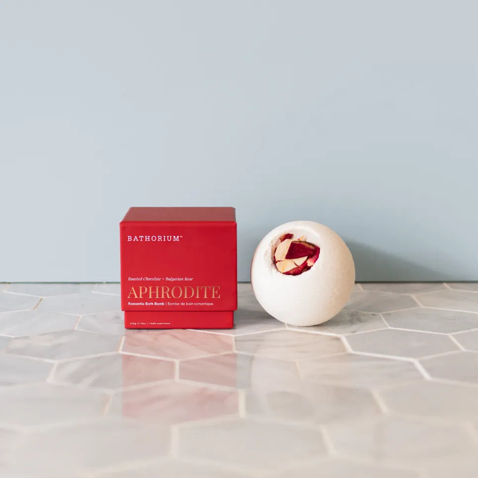 Aphrodite Bath Bomb — current packaging, detail view
