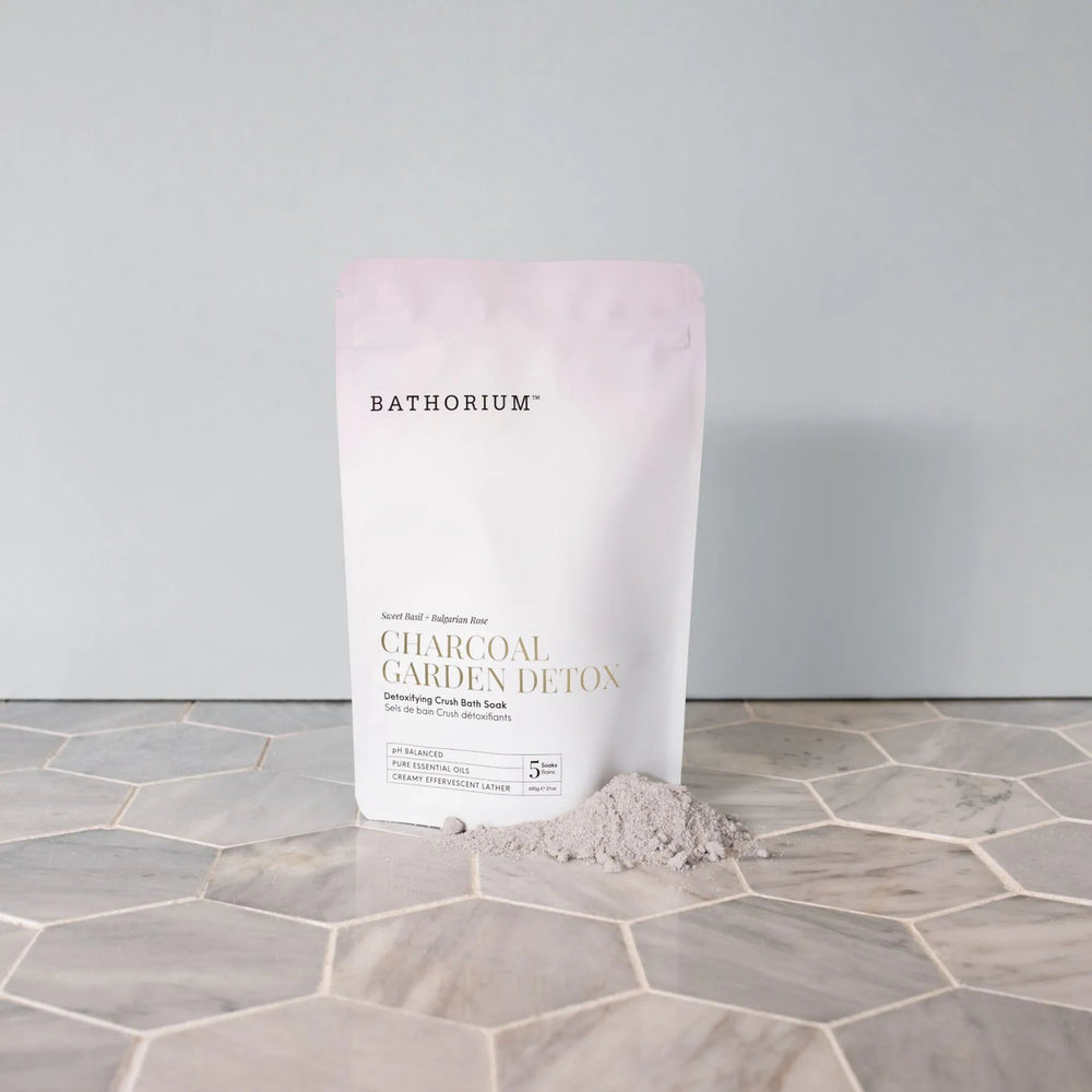 Charcoal Garden Detox Crush Soak — current packaging, detail view