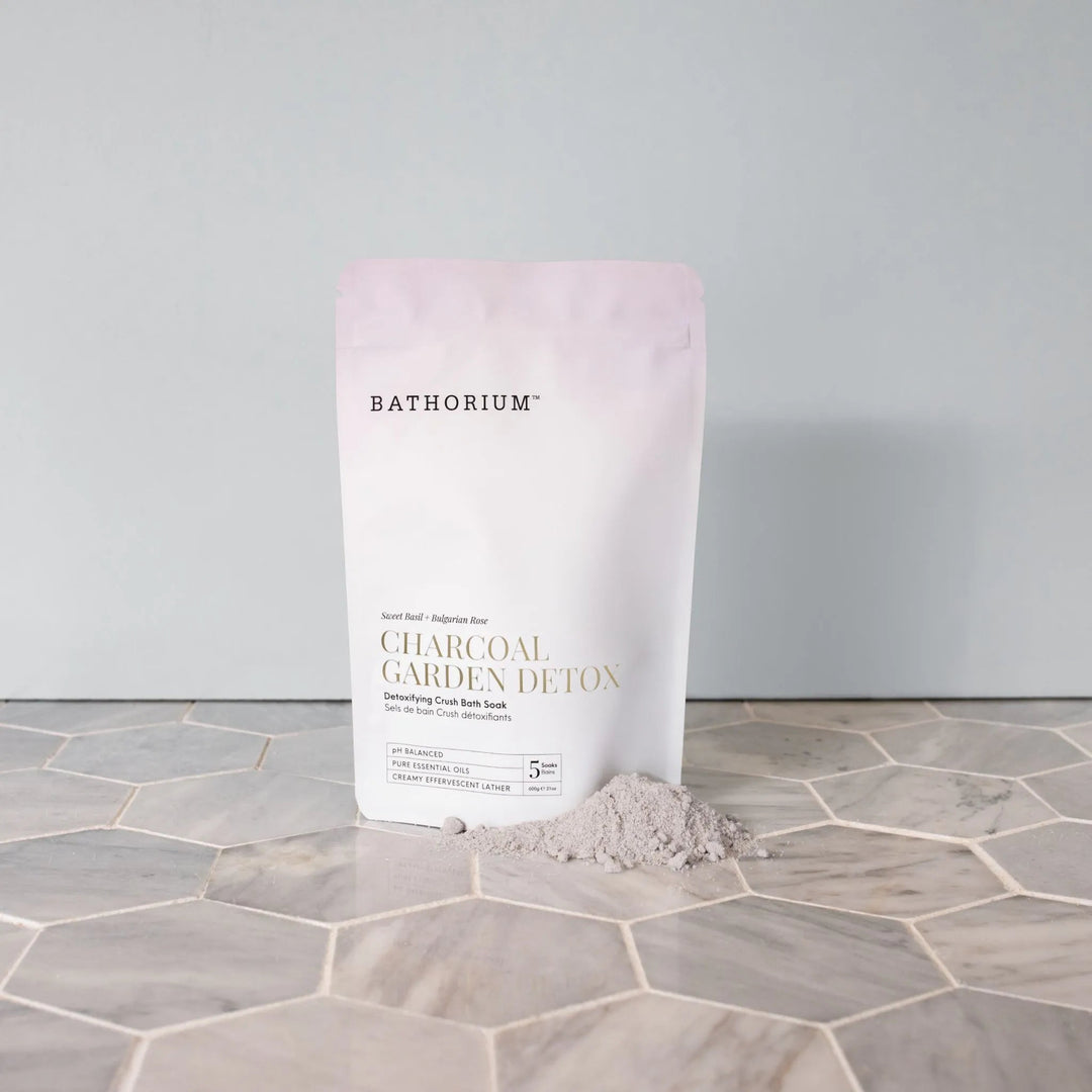 Charcoal Garden Detox Crush Soak — current packaging, detail view