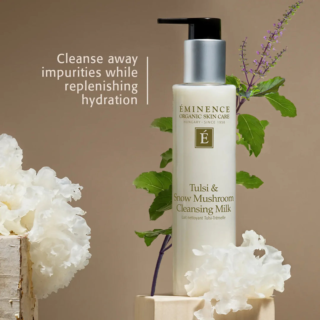 Eminence | Tulsi & Snow Mushroom Cleansing Milk - Oak + Tonic