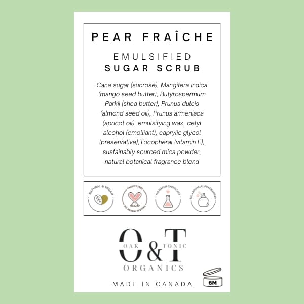 Oak & Tonic Organics Sugar Scrub Pear Fraîche Oak & Tonic Organics | Pear Fraîche Emulsified Sugar Scrub