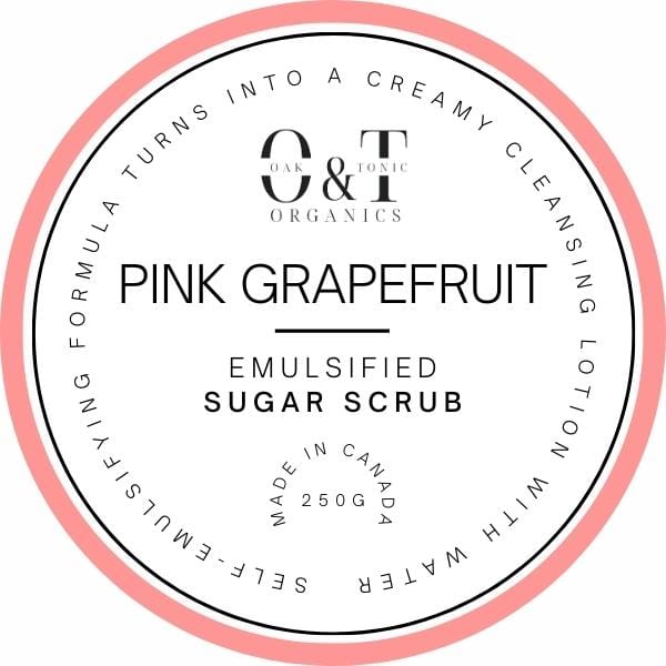 Oak & Tonic Organics Sugar Scrub Pink Grapefruit Oak & Tonic Organics | Pink Grapefruit Emulsified Sugar Scrub