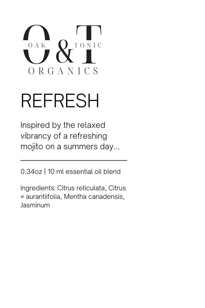Oak & Tonic Organics Essential Oil Diffuser Blend Refresh Oak & Tonic Organics | Refresh Essential Oil