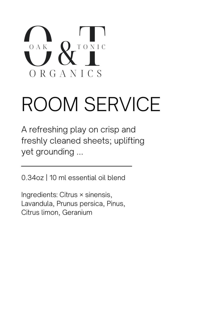 Oak & Tonic Organics Essential Oil Diffuser Blend Room Service Oak & Tonic Organics | Room Service Essential Oil