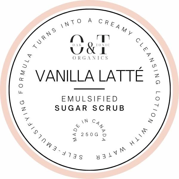 Oak & Tonic Organics Sugar Scrub Vanilla Latte Oak & Tonic Organics | Vanilla Latte Emulsified Sugar Scrub