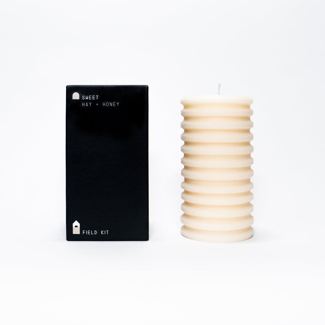 FieldKit Co.| Sweet Pillar Candle [Honey + Sweetgrass] - Oak + Tonic