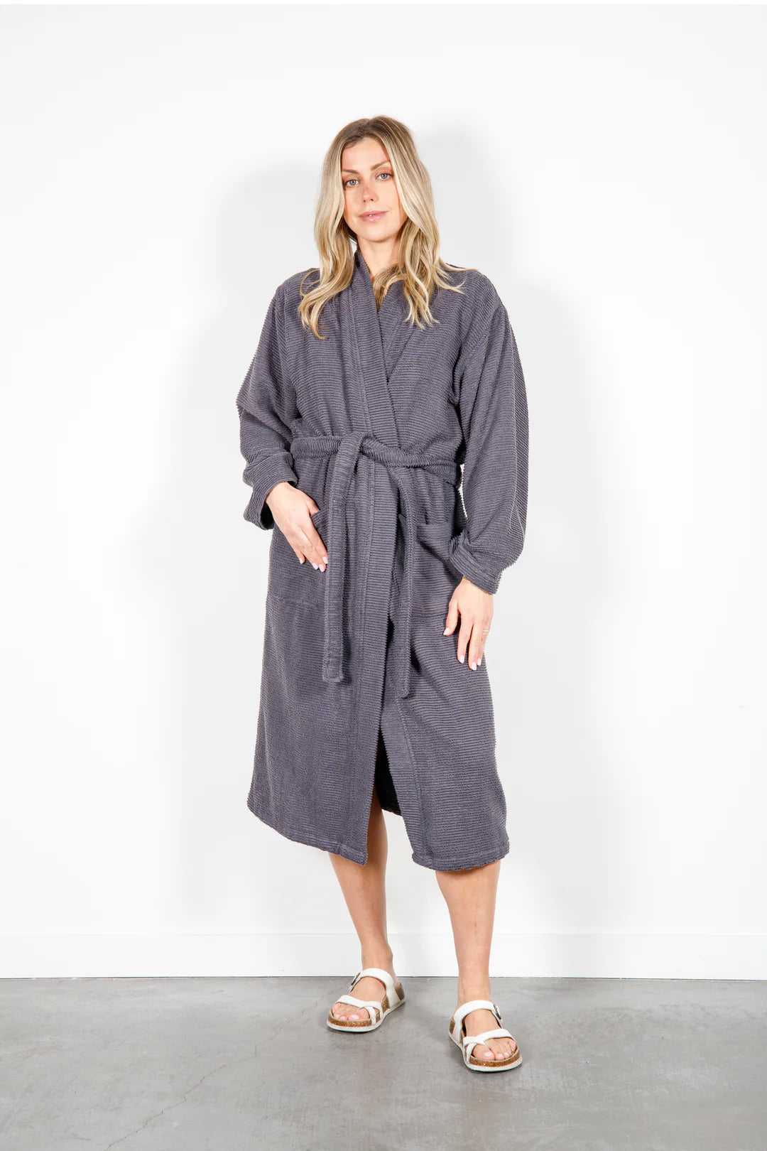 Tofino Towels | THE ARNET | RIBBED TERRY ROBE SERIES - Oak + Tonic