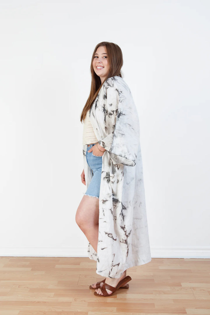 Tofino Towels | THE ECLIPSE | Tie Dyed Linen Belted Cover-Up
