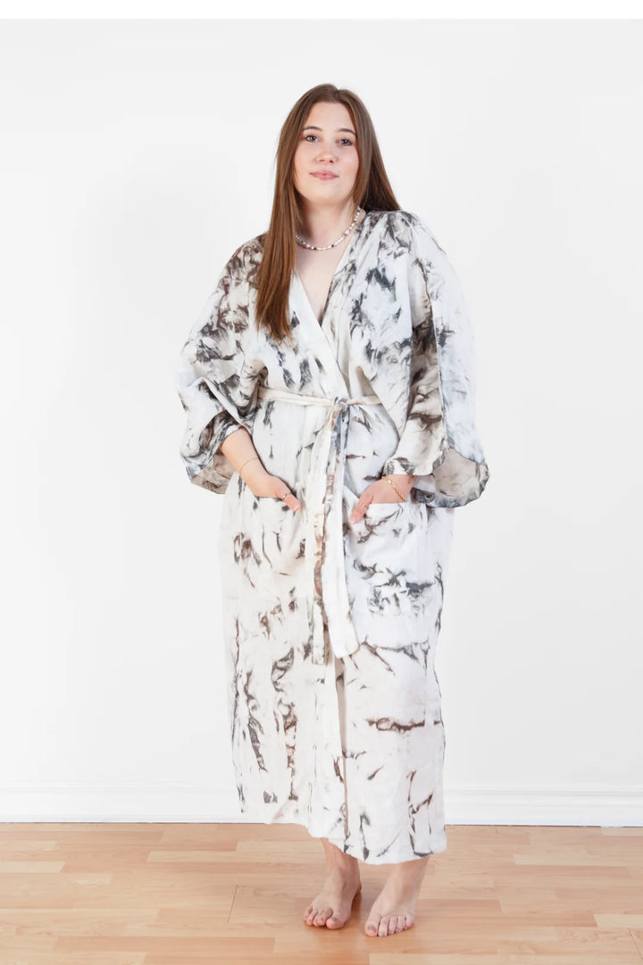 Tofino Towels | THE ECLIPSE | Tie Dyed Linen Belted Cover-Up